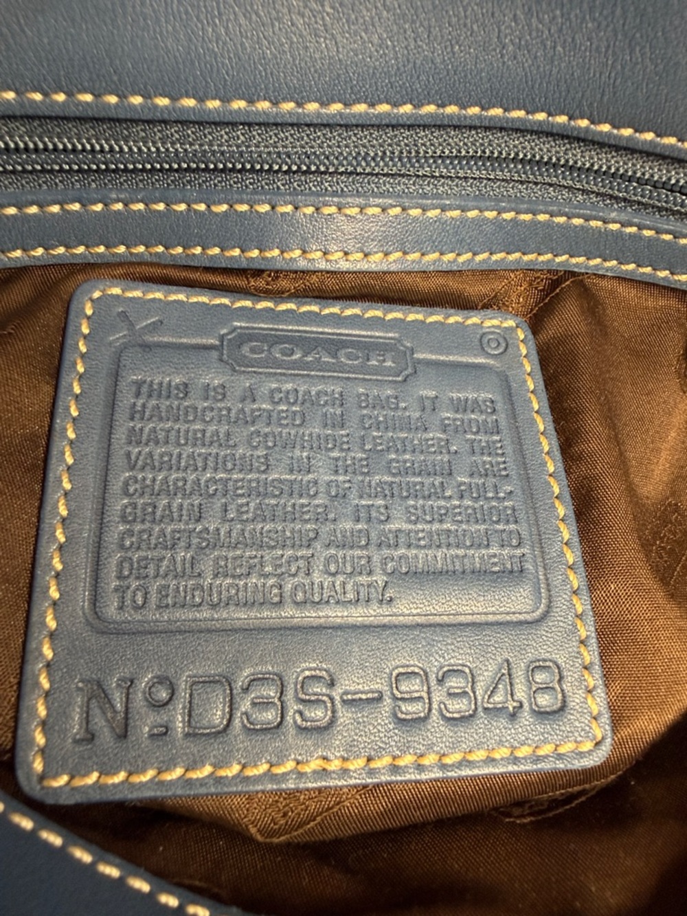 Coach vintage Rugby Stripe Tote (style #9348) - Picture 9 of 12